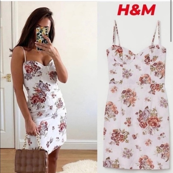 Brock Collection x H&M Lyocell-blend Dress floral size small beach summer travel - Picture 5 of 16